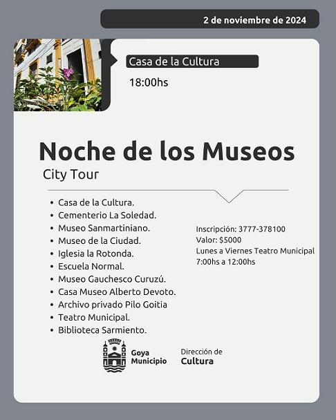 Noche de los Museos : ITINERARIO PARA RECORRER ESTOS ESPACIOS CULTURALES