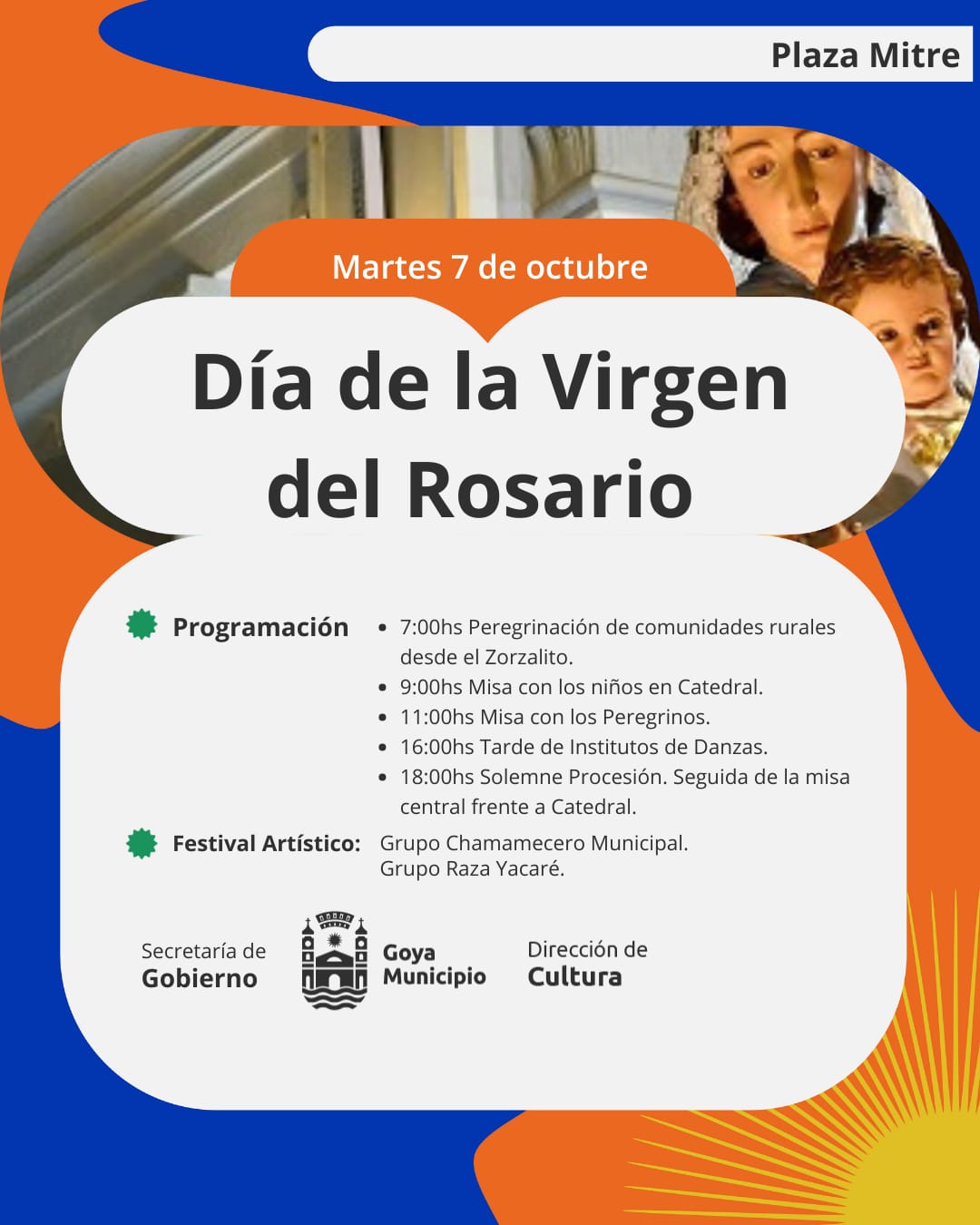 MANUEL ZAMPAR: “ESTO ES REAFIRMAR LA DEVOCIÓN DE LOS GOYANOS HACIA NUESTRA PATRONA, LA VIRGEN DEL ROSARIO”