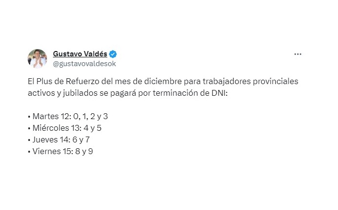 Valdés informa pago del Plus de Refuerzo, y alista anuncio de Bono Navideño