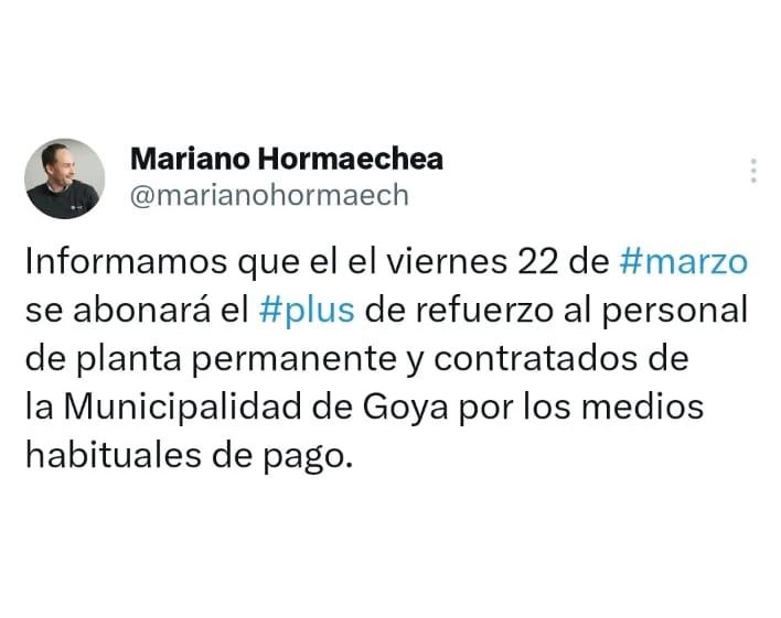 Plus de Refuerzo: LOS EMPLEADOS MUNICIPALES PERCIBIRÁN ESTE VIERNES EL PLUS DE REFUERZO