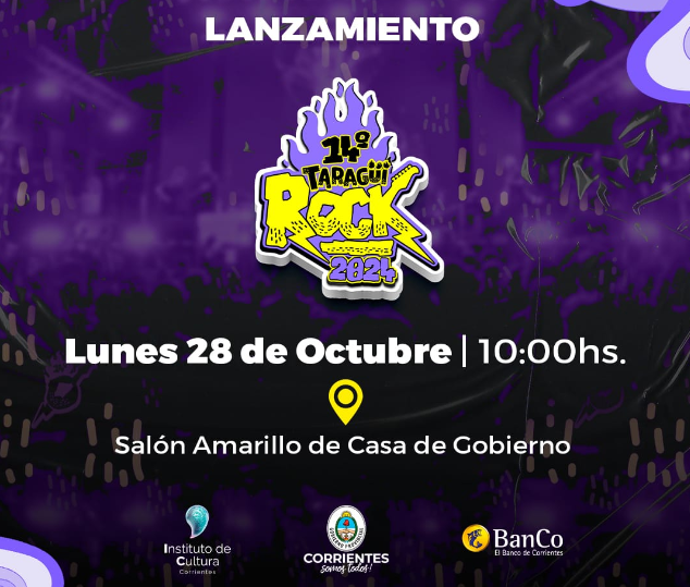 Este lunes se realizará la presentación del Taragüí Rock 2024