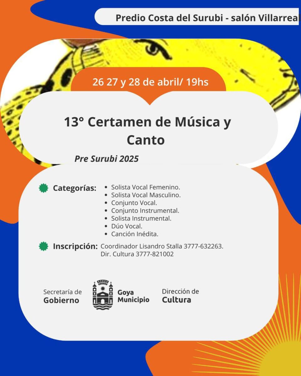 CERTAMEN DE MÚSICA Y CANTO “Pre Surubí 2025"