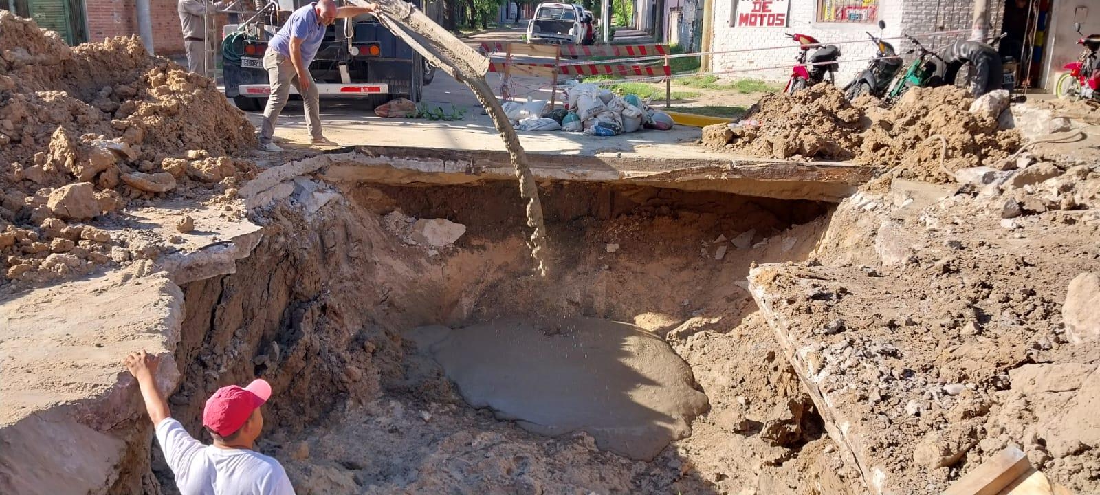 PRODEGO INTERVIENE EN HUNDIMIENTO DE PAVIMENTO Y ROTURA DE PLUVIALES