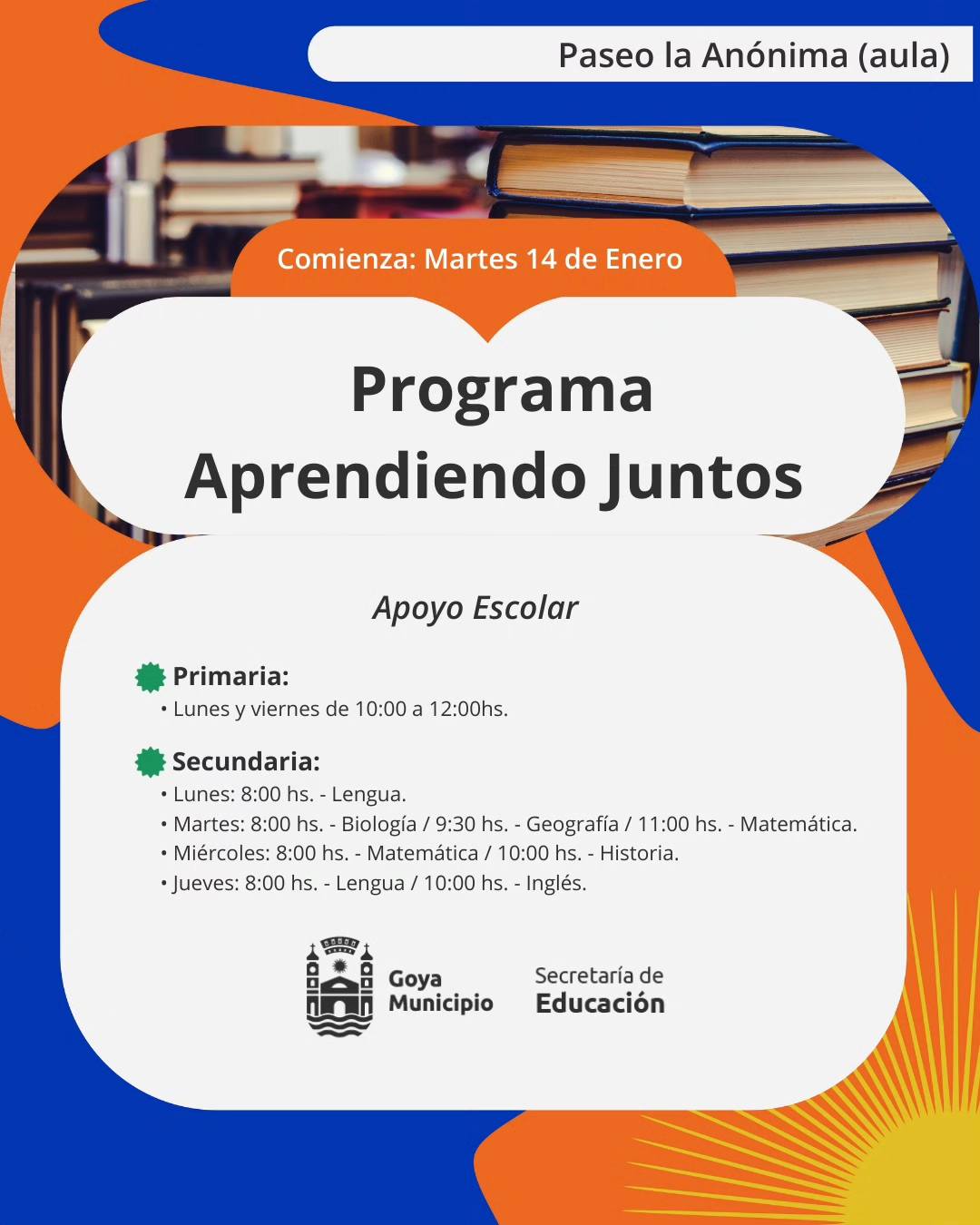 Secretaria de Educación: PROGRAMA “APRENDIENDO JUNTOS”