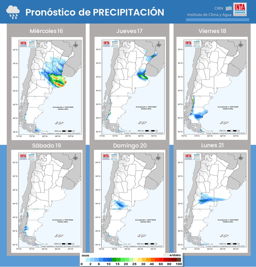 PRONÓSTICO DEL TIEMPO: AVANCE DE UN FRENTE FRÍO