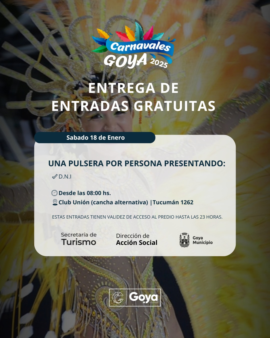 ENTREGA Y COLOCACIÓN PULSERAS (ENTRADAS) GRATUITAS PARA LOS CARNAVALES 2025
