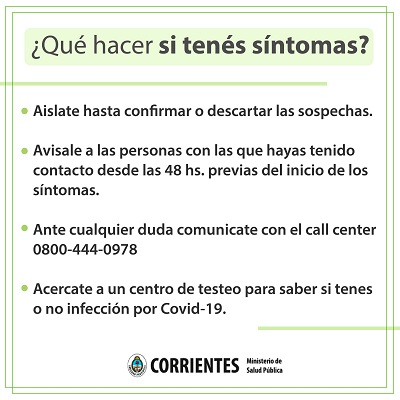 que hacer si tenes sintoma