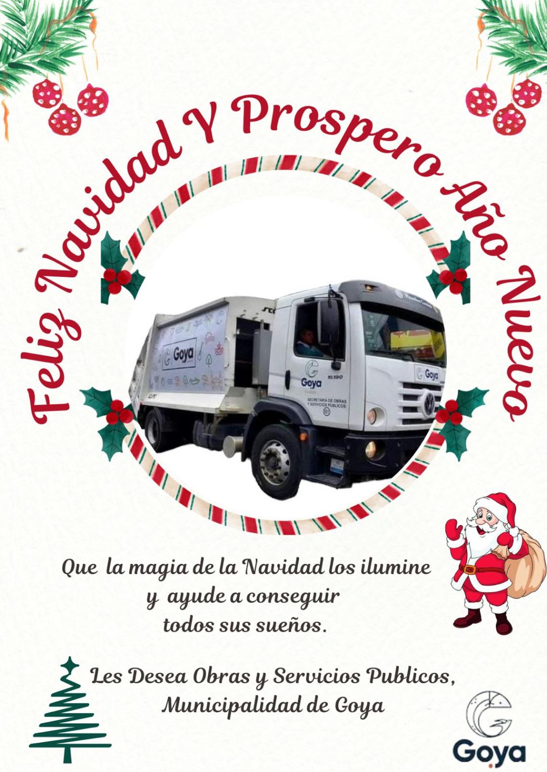 SECRETARIA DE OBRAS Y SERVICIOS PUBLICOS DESEA FELIZ NAVIDAD