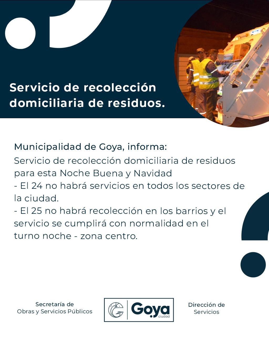 SERVICIO DE RECOLECCIÓN DOMICILIARIO DE RESIDUOS