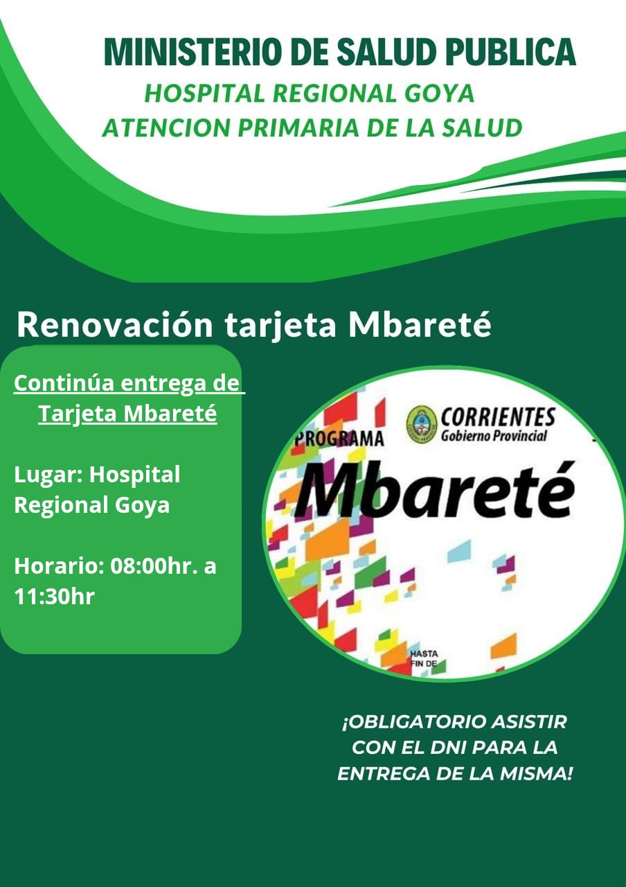 RENOVACIÓN TARJETA MBARETE