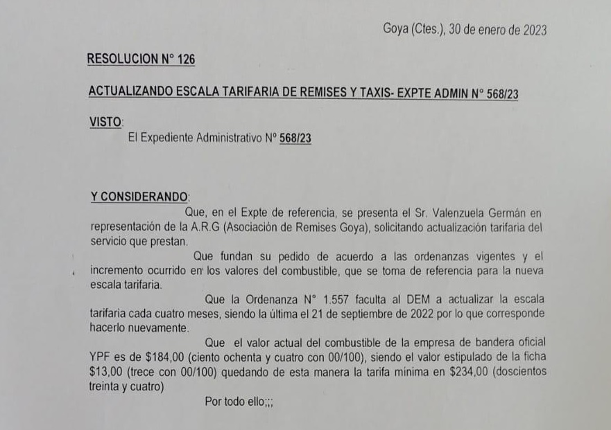 resolucion 126