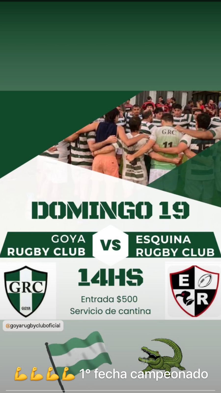  Rugby en Goya:  ESTE DOMINGO, GOYA SE ENFRENTA A ESQUINA Y DA INICIO AL TORNEO DESARROLLO