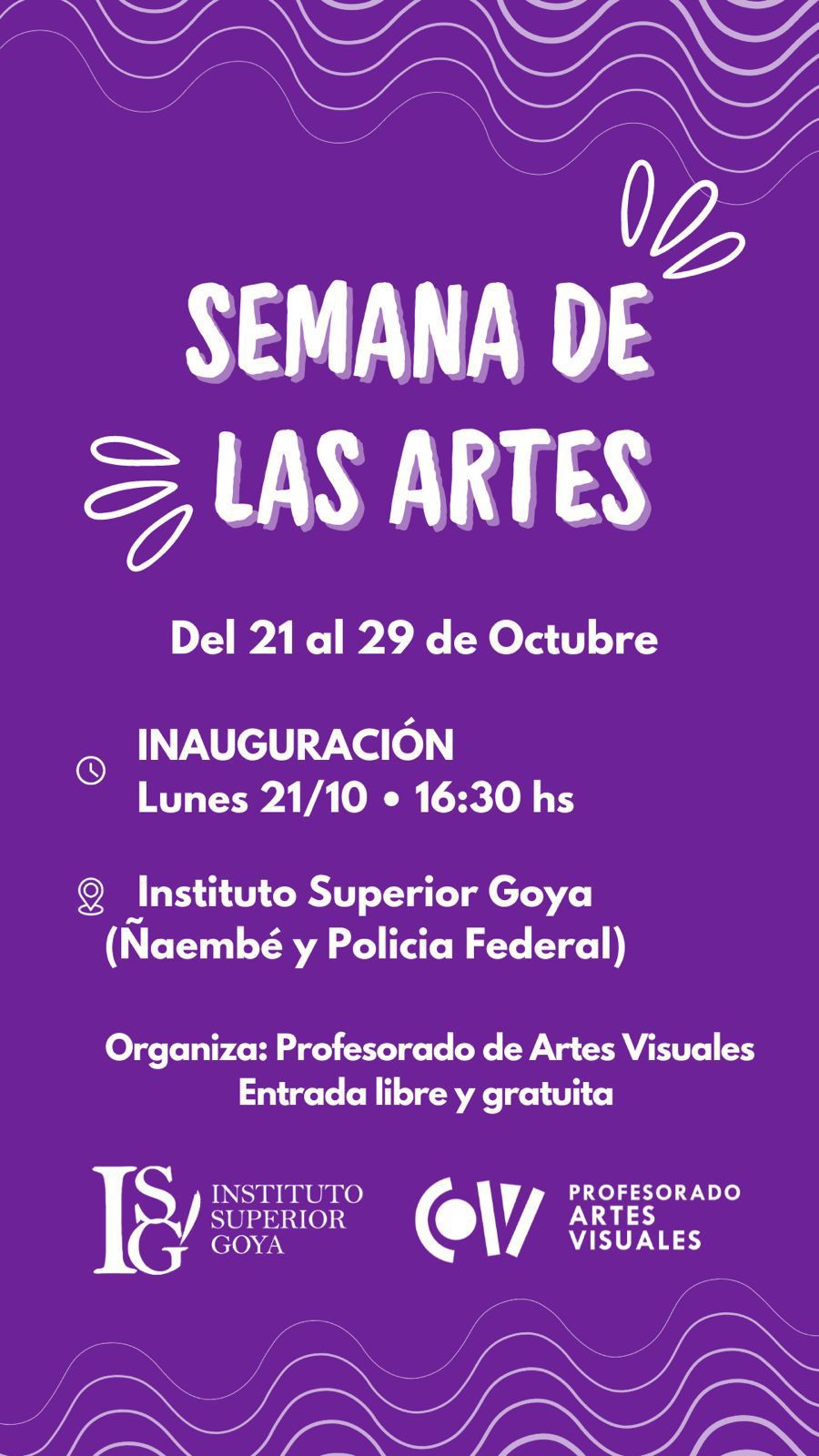 PROFESORADO DEL ISG INICIA SEMANA DE LAS ARTES