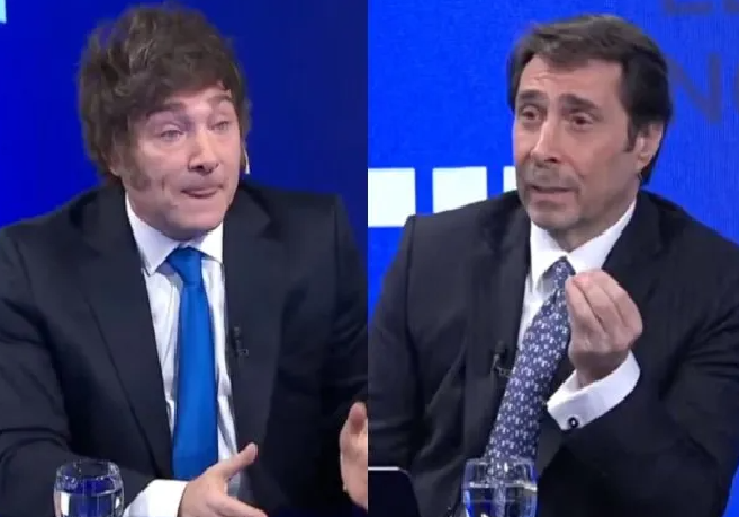 Tenso cruce: Javier Milei, nervioso con Eduardo Feinmann al no poder explicar cómo "ponerle plata a la gente"