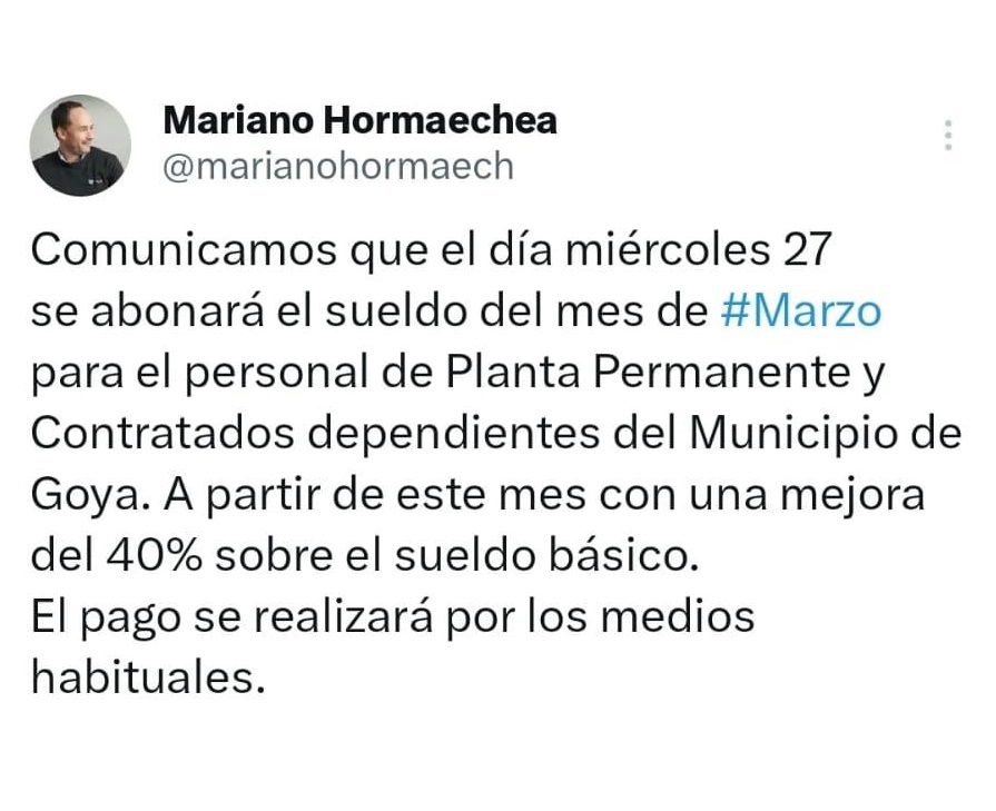 EMPLEADOS MUNICIPALES PERCIBEN SUELDO DE MARZO CON 40% DE AUMENTO EN EL BÁSICO