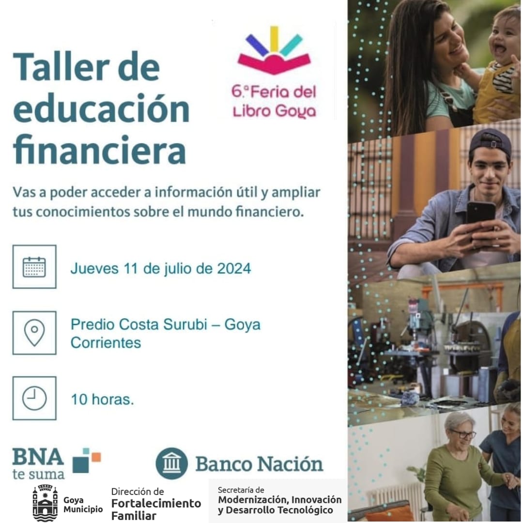 NUEVOS EVENTOS EN LA FERIA DEL LIBRO DE GOYA: TALLER DE EDUCACIÓN FINANCIERA