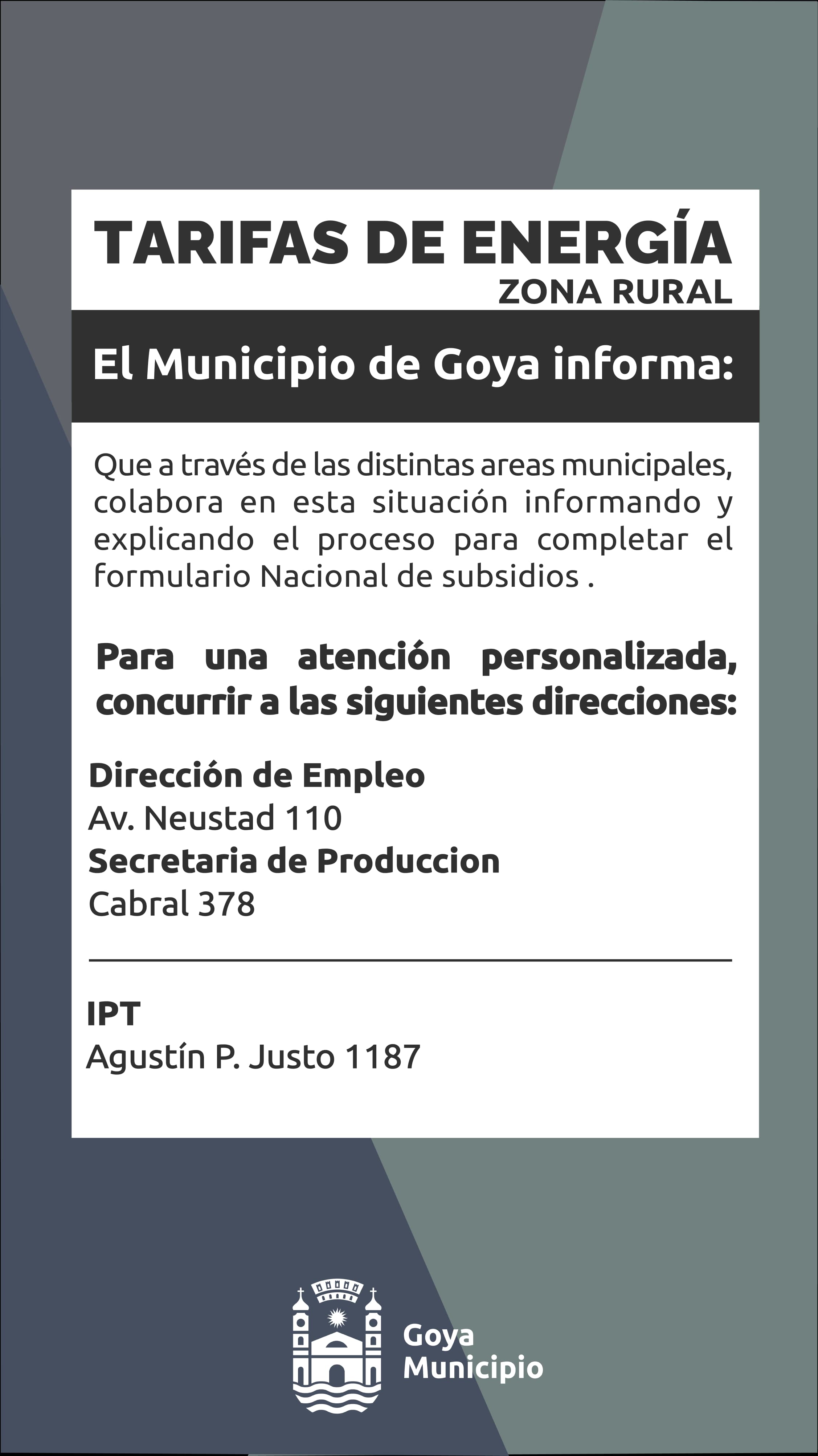 COLABORACIÓN ENTRE DPEC Y MUNICIPALIDAD DE GOYA: CAMPAÑA DE RECATEGORIZACIÓN Y ACCESO A SUBSIDIOS ENERGÉTICOS EN CORRIENTES