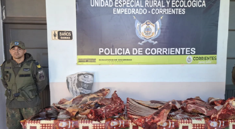 EL SOMBRERO: SECUESTRAN MÁS DE 120 KILOS DE CARNE FAENADA ILEGALMENTE