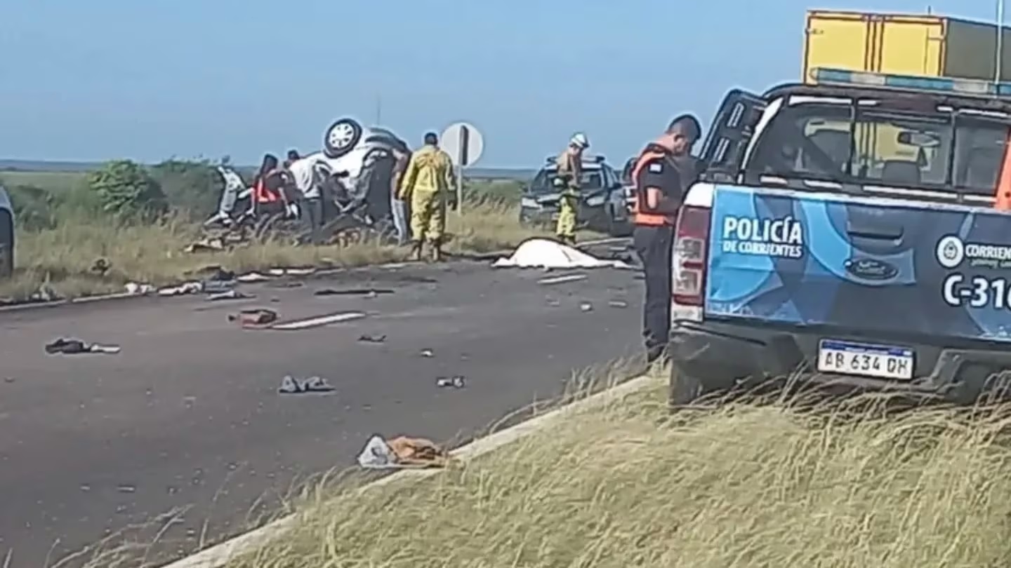 Tragedia en Corrientes: una familia entera murió tras chocar de frente con un camión en plena ruta