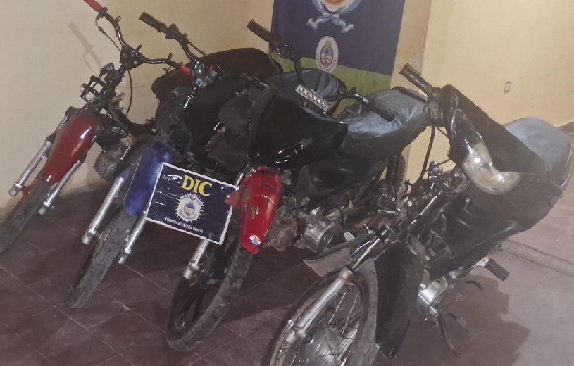 COMISARÍA QUINTA: LA POLICÍA SECUESTRÓ CUATRO MOTOS POR DUDOSA PROCEDENCIA
