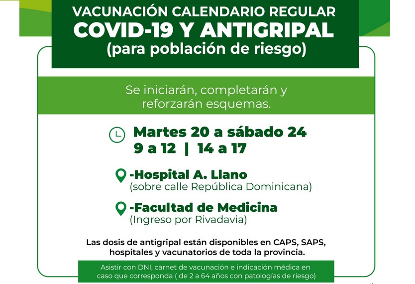 Salud continúa con las Campañas de Vacunación Antigripal y Covid-19