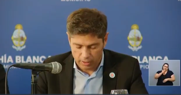 Las 10 medidas de asistencia que anunció Axel Kicillof para Bahía Blanca
