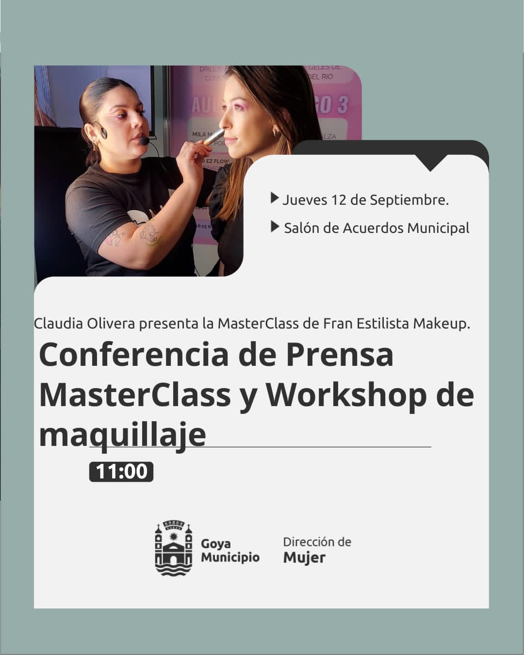 HOY: CONFERENCIA DE PRENSA SOBRE MASTERCLASS Y WORKSHOP DE MAQUILLAJE