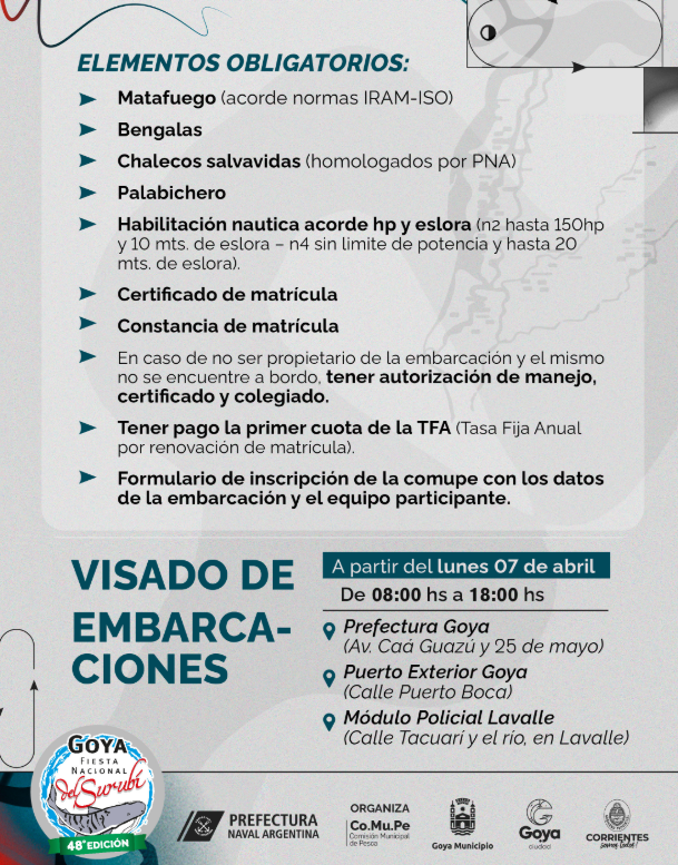 FNS 2025: Prefectura Naval Argentina invita a realizar visado de embarcaciones