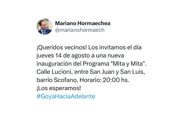 “MITA Y MITA”: NUEVA INAUGURACIÓN DE CALLE EN EL BARRIO SCÓFANO